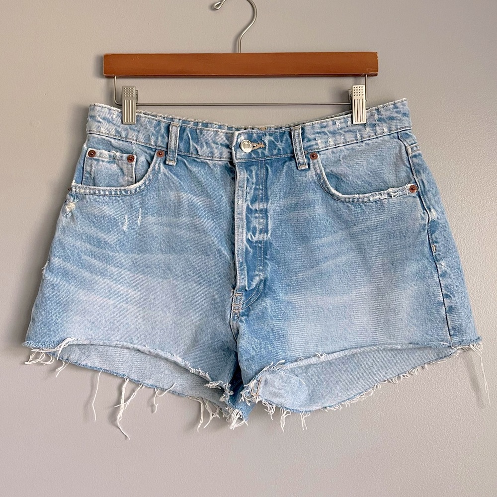 Zara Light Blue Denim Jean Shorts